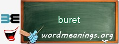 WordMeaning blackboard for buret